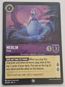 Merlin - Turtle - 38/204 - Cold Foil - Disney Lorcana - Shimmering Skies - Picture 1 of 11