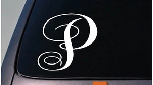 BUCHSTABE P 6" Monogramm Aufkleber Decal LKW Auto Fenster Teach Craft Initialen *D787* - Bild 1 von 1