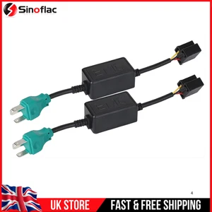 H4 9003 Anti Flicker Harness Canbus Decoder Error Free LED Headlight Adapters - Picture 1 of 6