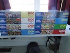 White Mountain - Lot of 8 1000 Pc Puzzles - Larger Pieces - all w/Bonus Poster