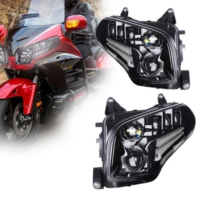 Motorcycle Headlights Assembly DOT LED Lamp For Honda Goldwing GL 1800 2001-2017 Foto 1 de 4