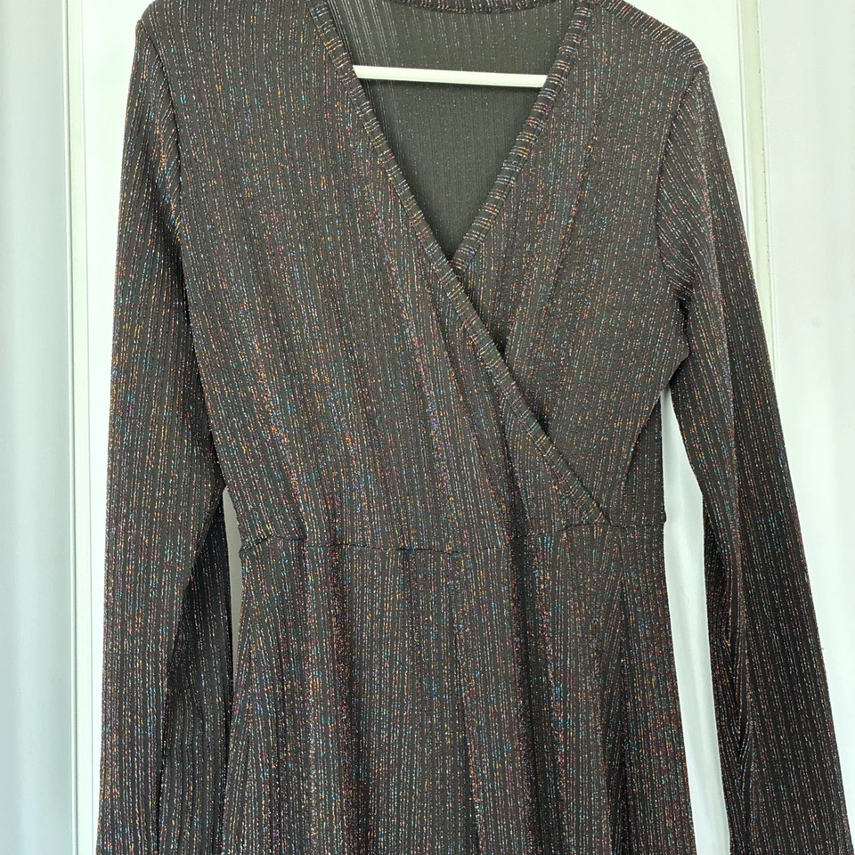 "Mono de mujer manga larga envolvente frontal elegante elástico 35"" piernas largas" Foto 1 de 4