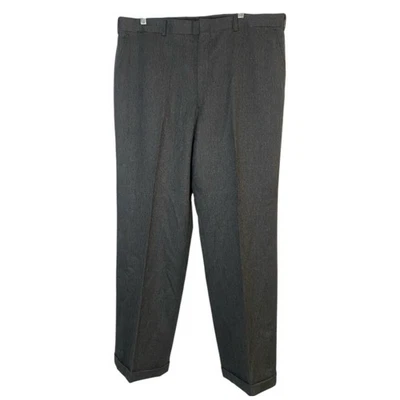 Pantalones para hombre Burberrys de lana pura hechos en EE. UU. gris carbón 38X31 retro Foto 1 de 4