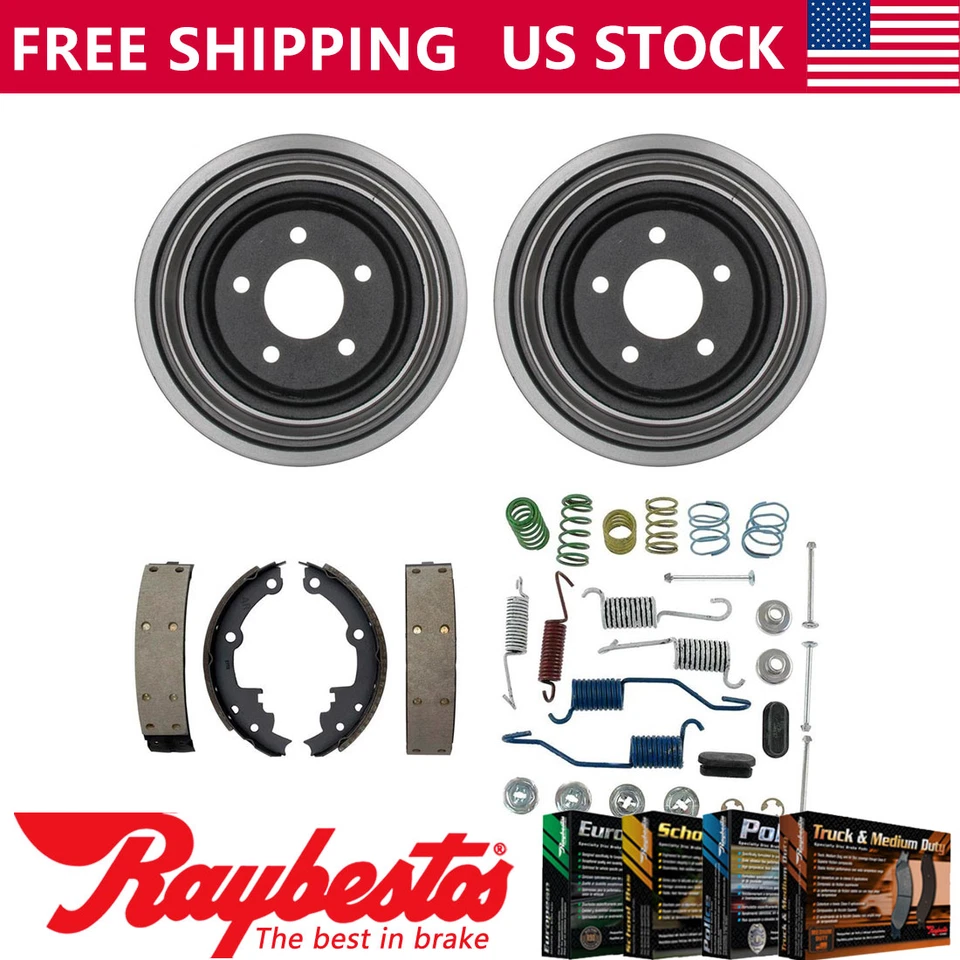 Rear Kit Brake Drums & Brake Shoes Hardware For 1988 Oldsmobile Cutlass Cruiser - Imagem 1 de 4
