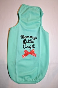 Markenloses Hundeshirt, türkis, "Mamas kleiner Engel", neu ohne Etikett, Small - Bild 1 von 3