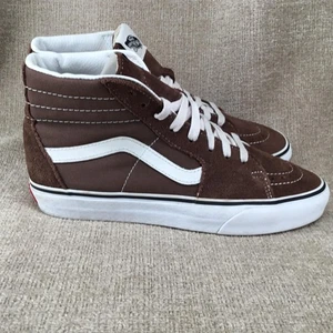 VANS Sk8-Hi Shoes Mens Size 7 Brown White Suede High Top Skate Classic Lace Up - Picture 1 of 13