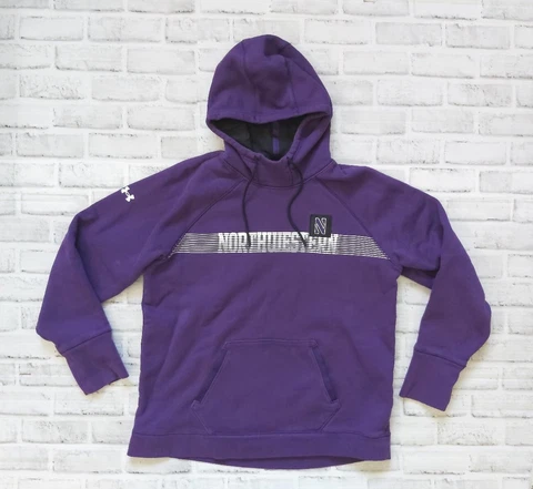 Northwestern Wildcats Cowl Hoodie Sweatshirt Under Armour Adult Large Purple Cover