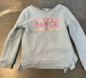 Carter’s Girls Size 6 Dance Gray Sweatshirt Change Up Sequins - Picture 1 of 3