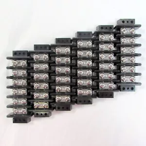 6pc Lot - NEW Kulka 603GP06 Double Row Terminal Blocks 600V AC/DC 50A #10 AWG - Picture 1 of 3