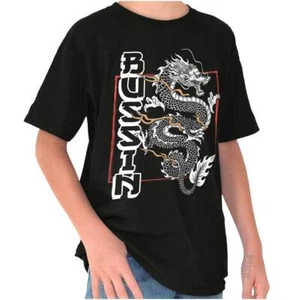 Cool Urban Chinese Dragon Bussin Attitude Youth Crewneck T Shirts Boy or Girl - Picture 1 of 7
