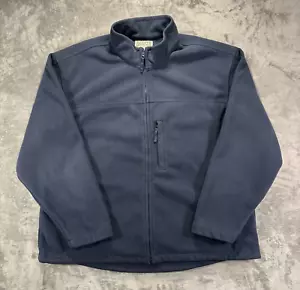 Duluth Trading Co. Shoreman Fleece Mens 3XL Navy Full-Zip Jacket Utility Pockets - Picture 1 of 11