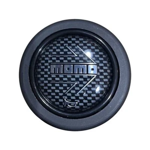 MOMO Chrome Arrow over Carbon Round lip Horn button for / suit steering wheels - Picture 1 of 2