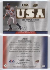 2009 Upper Deck USA Baseball Box Set Triple Jersey 16U National Team CJ Hinojosa