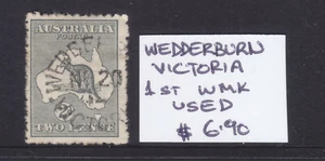 POSTMARK: WEDDERBURN VICTORIA ON 2d 1ST WMK ROO - Picture 1 of 1