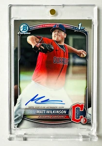 2025 1st Bowman Chrome Matt Wilkinson AUTO Prospect RC Guardians! - Picture 1 of 3