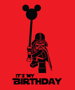 Darth Vader Birthday balloon shirt Disney vacation Star Wars Mickey Mouse jedi