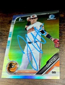 2019 Joey Joseph Ortiz 1st Bowman Chrome BDC-23 Draft Refractor Rookie Auto