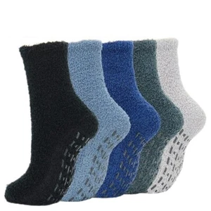 5 Pairs Men Non-slip socks Thick Soft Coral velvet Winter Warm socks UK - Picture 1 of 4