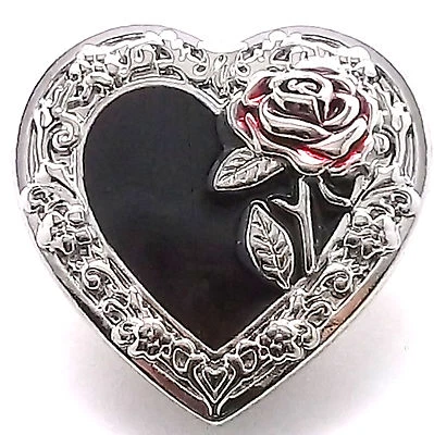 Heart and Rose Concho Snap Button Set 1-1/4" 1265-59 by Stecksstore - Image 1 of 2