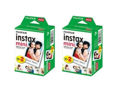 Fujifilm Instax Mini Film Instant Photo Film Kit 2 paquetes de 20 (40 fotos) - Imagen 1 de 2