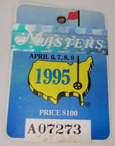1995 Masters Badge Augusta National Golf Club Tiger Woods Masters Debut! - Picture 1 of 3
