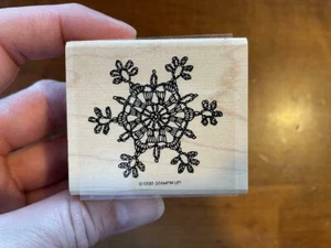 Stampin Up! Stamp Beautiful Unique Large Single SNOWFLAKE SNOW FLAKE Winter Snow - Picture 1 of 2