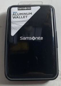 SAMSONITE Aluminum Wallet RFID USED Black - Foto 1 di 3