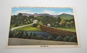 Vint. Linen P/C - Georgia-Forest Hill Inn, Ravens Wing & Pinnacle Mts, Clayton