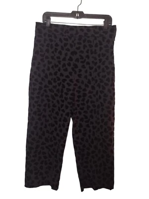 Pantalones Cortos Ann Taylor Pierna Semi Ancha Talla 8 Pequeño Terciopelo Estampado Corazón Negro Foto 1 de 4