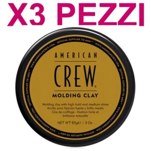 Cera Per Capelli Brillantezza Media AMERICAN CREW Molding Clay 85gr 3 Pezzi - Imagen 1 de 1