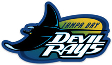 Tampa Bay Devil Rays Floating Devil Ray Logo Type MLB Baseball Die-Cut MAGNET
