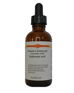 Vitamin C (L-Ascorbic Acid) 15% with Pure Hyaluronic Acid Anti Aging Serum 2oz - Picture 1 of 2