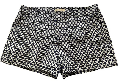 Banana Republic Shorts Womens Sz 12 Blue Print  Mid Rise Golf Trendy Festival - Image 1 of 4