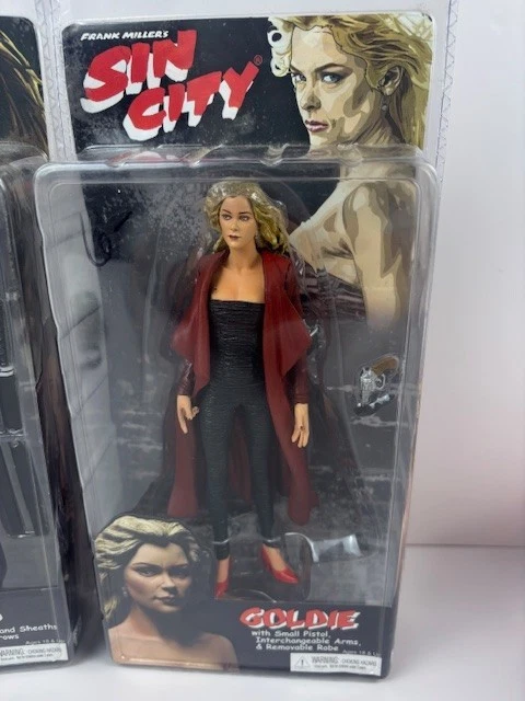 Figura de acción NECA Sin City Goldie Wendy variante color 2005 Jaime King Foto 1 de 4