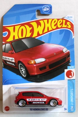 Hot Wheels 2024 HW J-Imports 4/10 '92 Honda Civic EG #95/250 Red - New - Image 1 of 2