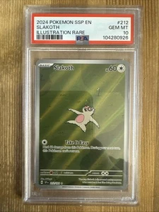 Slakoth 212/191 Pokémon TCG Scarlet & Violet Surging Sparks Illustration PSA 10 - Picture 1 of 2