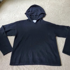 Real Comfort by Chadwicks Black Sweatshirt Cashmere Hoodie Size S - Picture 1 of 5