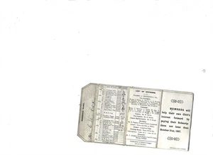 Longwood Football Team Huddersfield & District League Div 2 Members Card 1907-08 - Picture 1 of 2