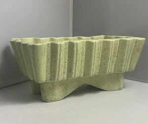 Vintage Planter Pot UPCO Pottery USA Rectangle Green Brown House Plant Succulent - Imagen 1 de 12