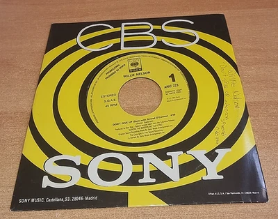 WILLIE NELSON & SINEAD O'CONNOR Don't give up 7" SPAIN PROMO SINGLE VINYL RAREST - Image 1 of 3