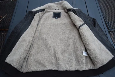 Chaqueta de cuero sintético para hombre Structure negra XL forrada Sherpa cálida Foto 1 de 4