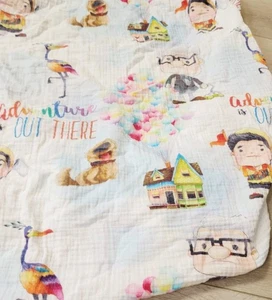Vtg Sweet Elle Sue Disney Pixar Up Movie Dug Fitted Crib Sheet Russell Carl - Picture 1 of 4