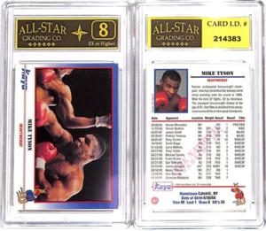 MIKE TYSON 1991 KAYO ANAHEIM PROMO BOXING TEST CARD (Never Released) ASG 8 EX #U - Afbeelding 1 van 3