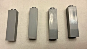 LEGO BRICK Light Gray  / 1X1X3 (4 PCS) 14716 / Washed Used - Picture 1 of 6