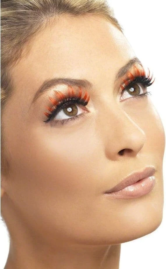 Pestañas de diamante negro y rojo para dama Foto 1 de 1