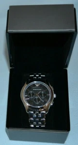 EMPORIO ARMANI AR1786 MEN'S CLASSIC CHRONOGRAPH STAINLESS STEEL WATCH - Picture 1 of 3
