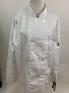 DICKIES White CLASSIC BUTTON CHEF COAT WHITE DC45 NEW NWT Unisex XL - Picture 1 of 6