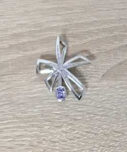 Pierre Lang Modeschmuck Statement Anhänger Lila Weiße Steine Alte Modelle - Bild 1 von 9