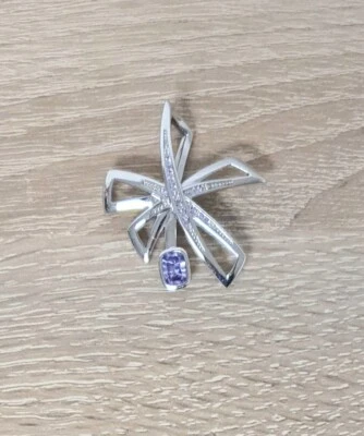 Pierre Lang Modeschmuck Statement Anhänger Lila Weiße Steine Alte Modelle - Bild 1 von 4