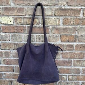 Hammitt Zip Suede Studded Leather Tote Bag in Purple